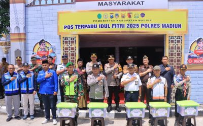 Kapolda Jatim Tinjau Pos Pam Dumpil Kapolres Madiun Pastikan Kesiapan Pengamanan MudiK